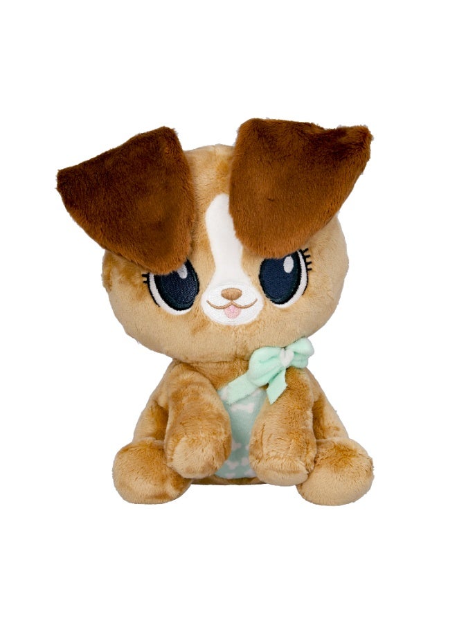Peekapets Puppies are the cutest baby plushies with simple gags based on the Peek-a-boo play pattern.  Press its little belly and watch how its ears will pop-up playing with your baby. - Image 1
