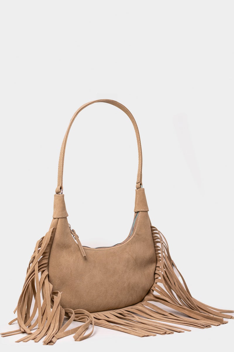 DeFacto Beige Woman Woman Suede Shoulder Bag Casual - Image 2