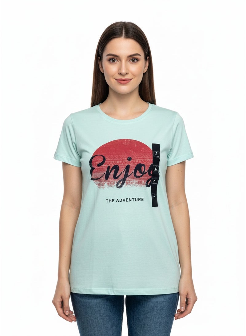 general T-SHIRT BODICE/NAINA LADIES PRINT S/S SV/HT-LT 105 - Image 2