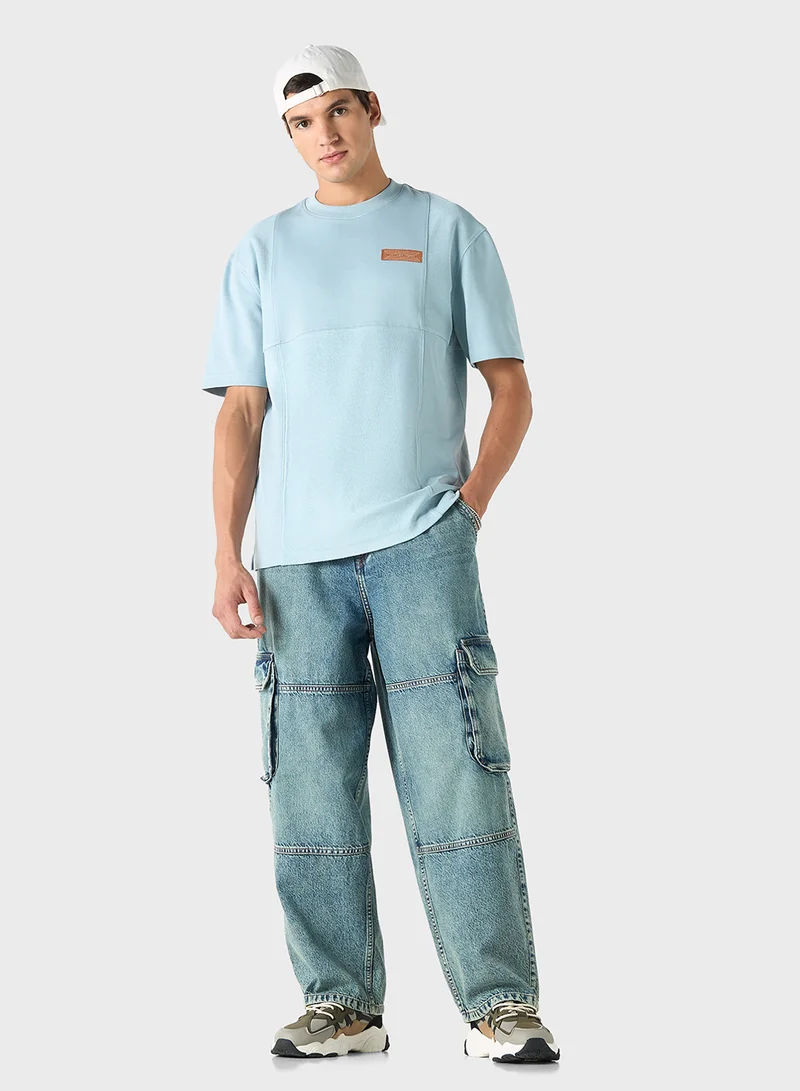 لي كوبر Lee Cooper Logo Applique T-shirt with Short Sleeve