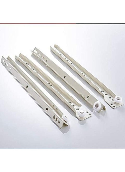 Cabinet Rails Drawer Track Slides For Computer Table Clothing Cabinets With Wheels White Color 22Inch