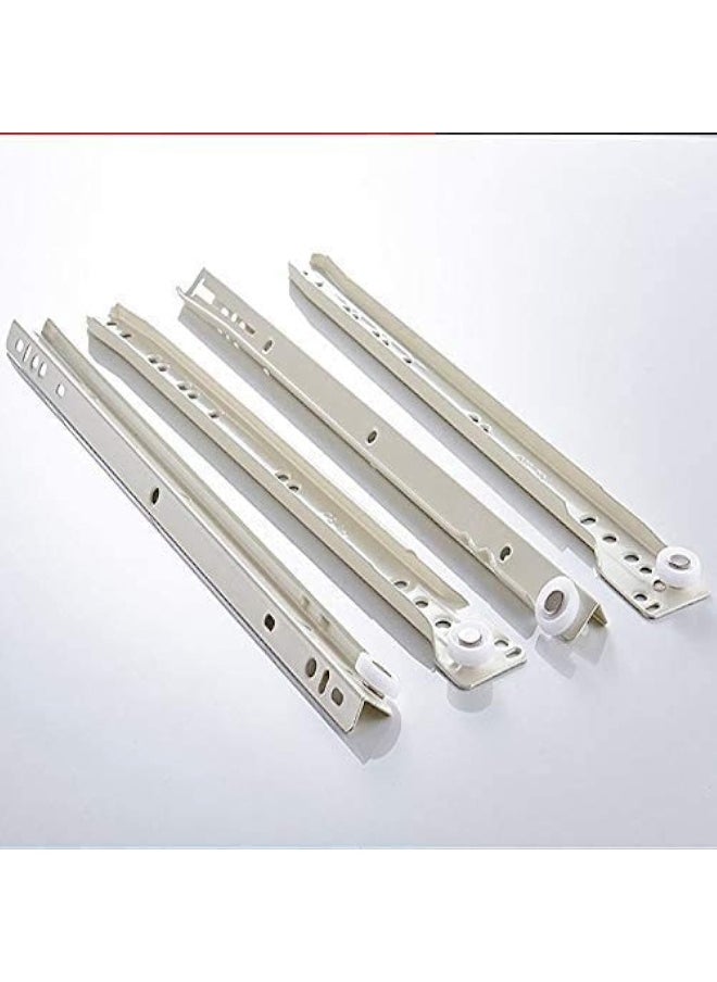 Royal Apex Cabinet Rails Drawer Track Slides For Computer Table Clothing Cabinets With Wheels White Color 22Inch  - Image 1