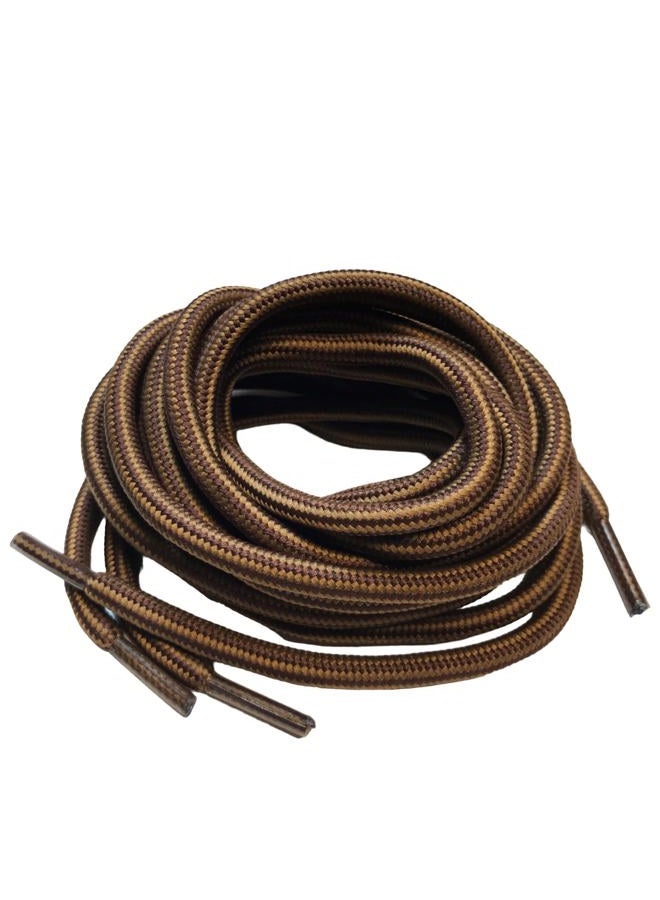 bq 3 Pairs Heavy Duty Round Boot Laces Shoelaces for Hiking Walking Construction Safety Work Boots Shoes, Dark Light/Brown, 48" (120cm) - Image 4