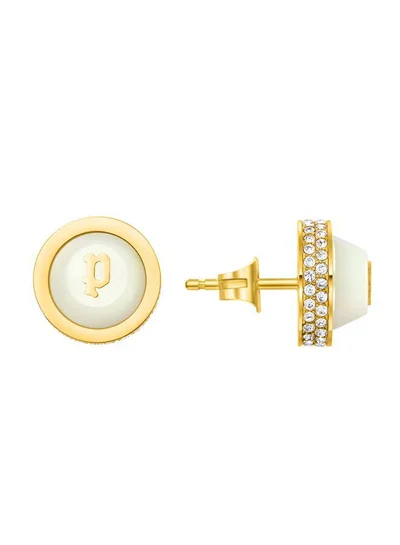 بوليس Beaming Earring for Women Gold Plating with Mother of Pearl