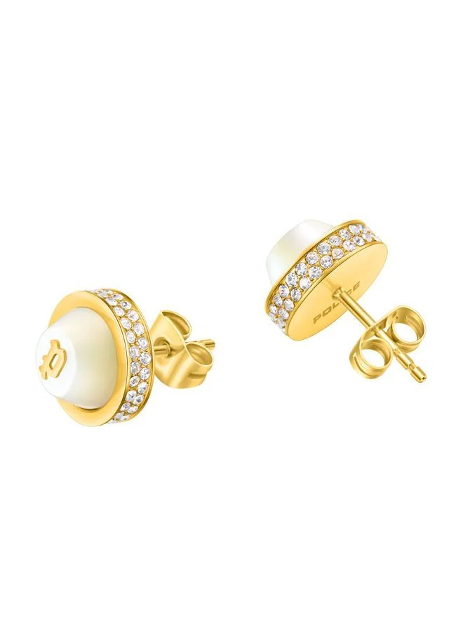 بوليس Beaming Earring for Women Gold Plating with Mother of Pearl