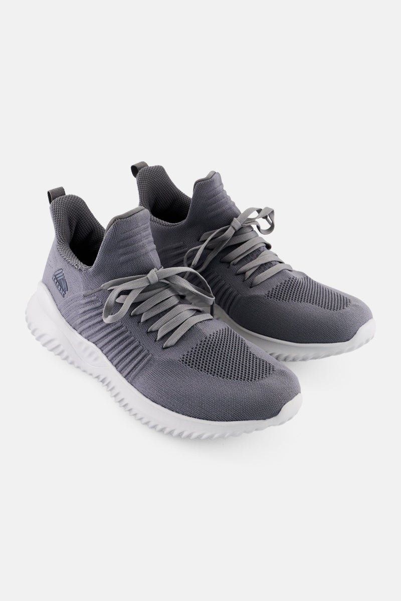 RBX Men Lace Up Running Shoes, Grey - Image 1
