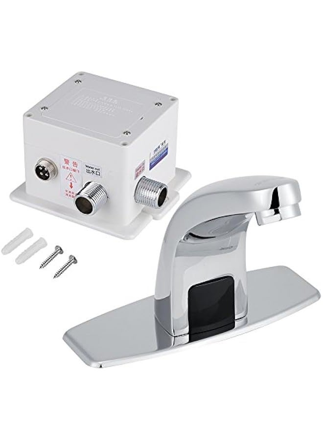 Automatic Infrared Sensor Faucet Chrome Finish Touchless Kitchen Bathroom Sink Water Tap Zinc Alloy Hands- Tap with Control Box - Image 1