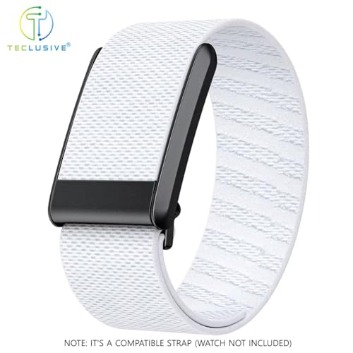 T TECLUSIVE Soft Elastic Cloth Strap Compatible for Whoop Band 4.0 | Stretchable Nylon Sports Strap Replacement Band with Metal Locks (White) - Image 5