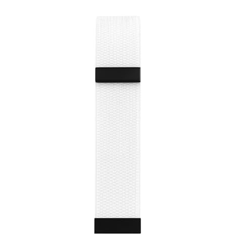 T TECLUSIVE Soft Elastic Cloth Strap Compatible for Whoop Band 4.0 | Stretchable Nylon Sports Strap Replacement Band with Metal Locks (White) - Image 1