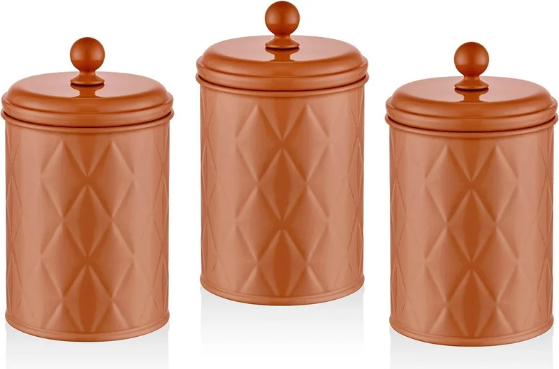 ذا ميا Prizma Tea Sugar Coffee Jar Terracota 1 Lt