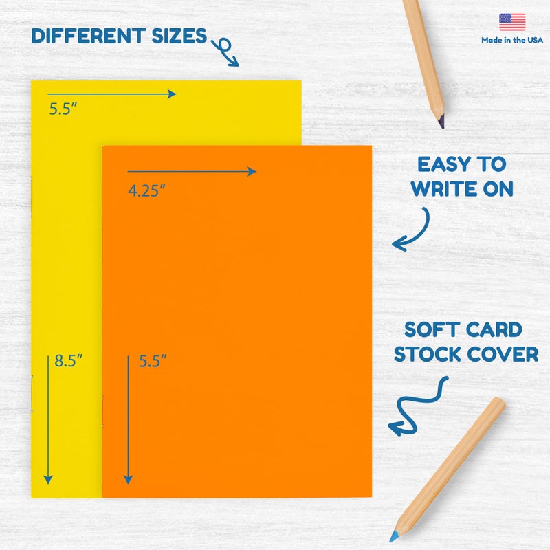 Hygloss Blank Books - Bulk 24 Pack â€“ 4.25" x 5.5" A6 White Paperback Blank Books for Kids to Write Stories, Doodle, Arts & Crafts â€“ Plain Drawing Sketchbook, Unlined Journal, Notebook Without Lines - Image 5