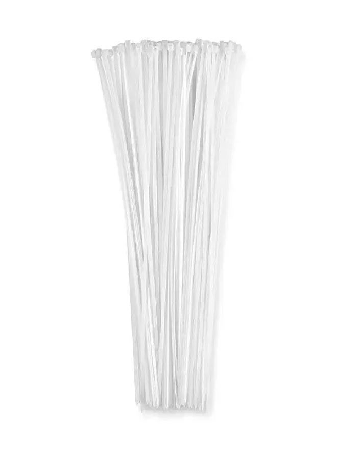 Pack of 5 – 250mm White Nylon Cable Ties, 18kg Strength Self-Locking Zip Ties, 100pcs for Cable Management, Home, Office, and DIY Projects - Image 3