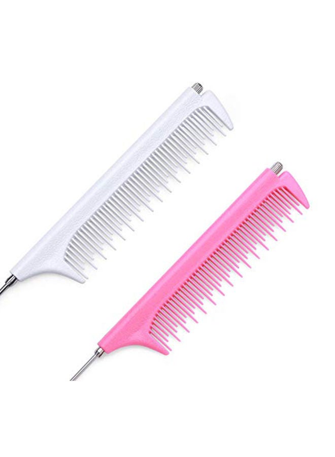 NIBEMINENT 2-Piece Retractable Pintail Comb Set Multicolour - Image 1