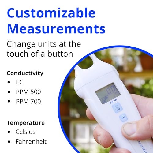 Bluelab PENCON Conductivity Pen and Digital TDS Meter, Water Tester for Temperature and Nutrient (CF, EC, PPM 500, PPM 700), TDS Testing Kit for Hydroponic System and Indoor Plant Grow - Image 4
