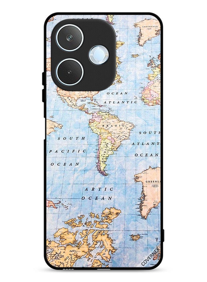 Covernex Oppo A5 Pro Protective Case Cover World Map - Image 1