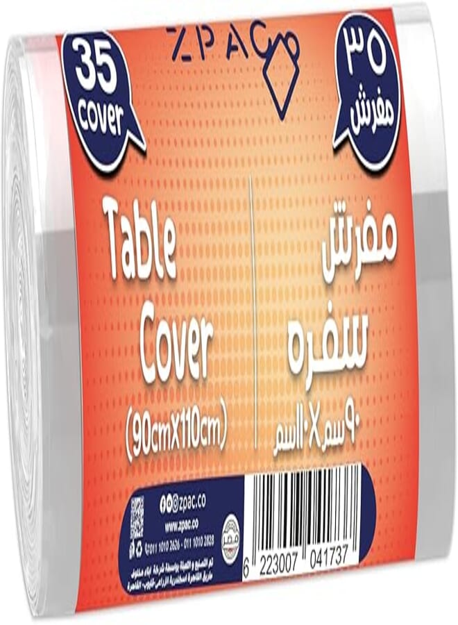 Zpac high table cover roll clear white- 90x110 (35 COVER ) – 650 g