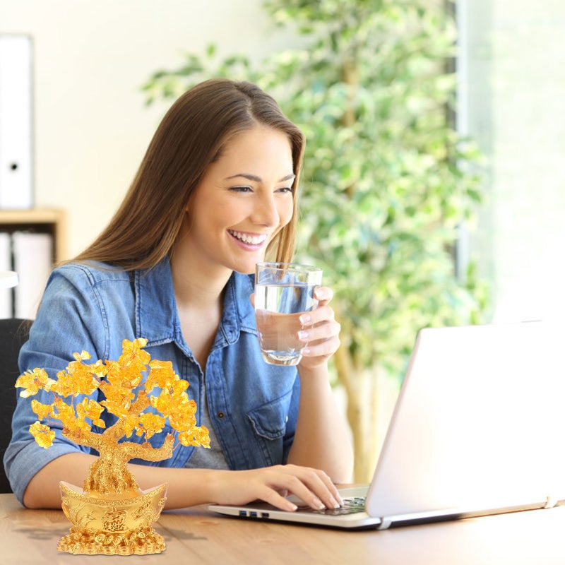 1pc Money Tree Adornment Tree Desktop Decor for Home Office - Image 1