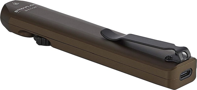 Streamlight 88811 Wedge 1,000-Lumen Max 300-Lumen Standard 1,200-Candela Flat Everyday Carry Flashlight, Includes USB-C Cable and Lanyard, Coyote - Image 4
