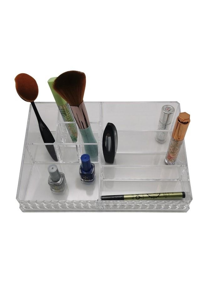 Acrylic Jewelry Desk Box Organizer Multi Grids Makeup Display Case Storage Tray Tabletop Vanity Holder Gifts for Home Office - pzsku/ZC8BA67535F3F084684D8Z/45/_/1676835074/a0a9eca8-587b-4654-8338-06465a5526c4