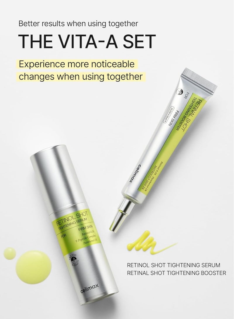The Vita A Retinal Shot Tightening Booster | with Liposomized Retinal, Matryxyl, Pore Minimizer, Wrinkles & Fine Lines, Firmer Skin, 15ml