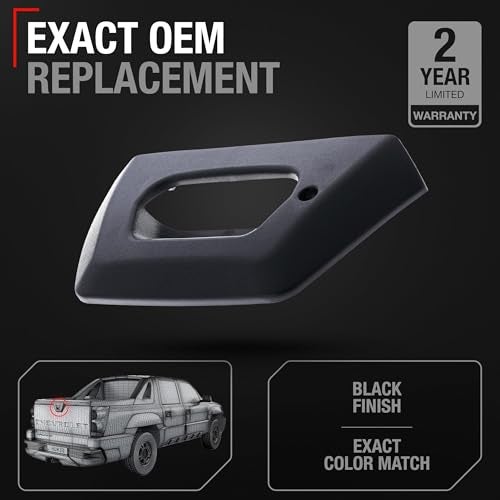 T1A Tailgate Handle Bezel Replacement Compatible with 20022006 Chevrolet Avalanche 1500 0206 Chevrolet Avalanche 2500 Textured Black OEM 15094722 93440179 GM1916105 82779 GM1916105 - Image 3