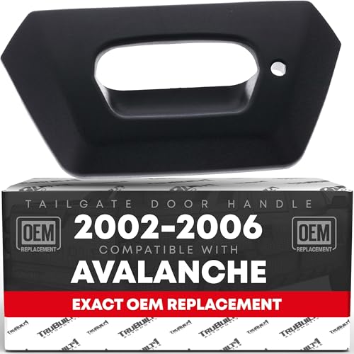 T1A Tailgate Handle Bezel Replacement Compatible with 20022006 Chevrolet Avalanche 1500 0206 Chevrolet Avalanche 2500 Textured Black OEM 15094722 93440179 GM1916105 82779 GM1916105 - Image 1