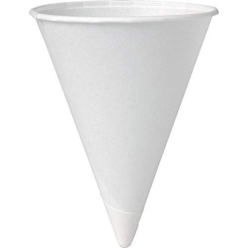 DART Solo 4 oz White Paper Cone Cups (Case of 5000) - Image 1