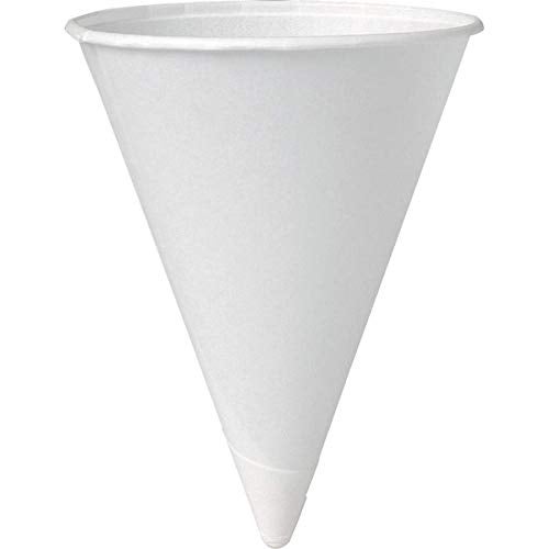 DART Solo 4 oz White Paper Cone Cups (Case of 5000) - Image 2
