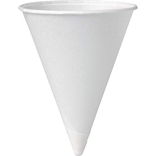 DART Solo 4 oz White Paper Cone Cups (Case of 5000) - Image 5