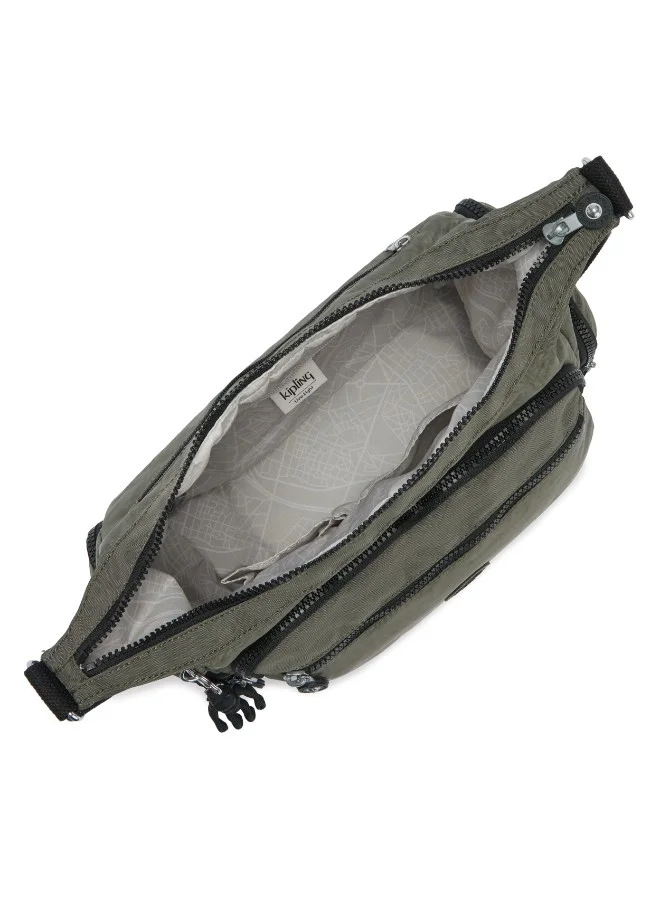 Kipling  Gabbie Medium Female Crossbody Bag - Green Moss for Women | Best Price UAE