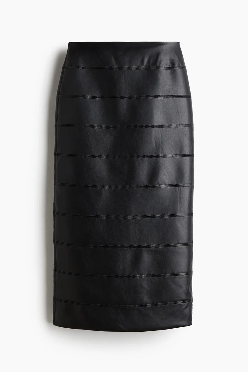 H&M Coated pencil skirt