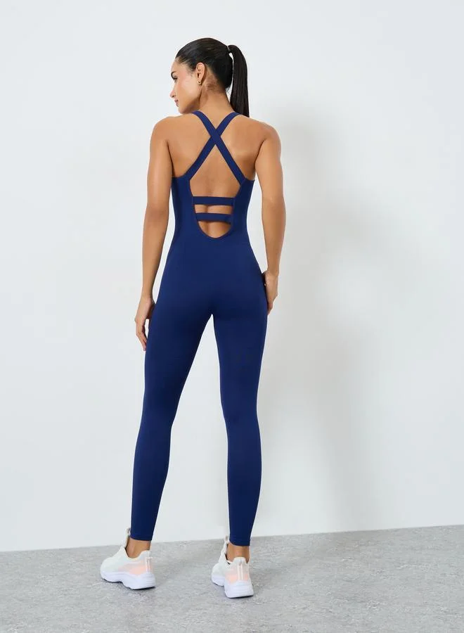 ستايلي اكتيف بدلة رياضية بحمالات متقاطعة متعددة