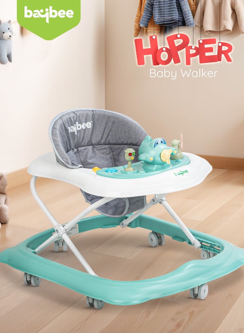 BAYBEE Hopper Baby Walker for Kids, Foldable Kids Walker with 3 Position Adjustable Height & Musical Toy Bar Activity Walker for Toddlers Walker for Baby Boy Girl 6 to 18 Months Green - Image 3