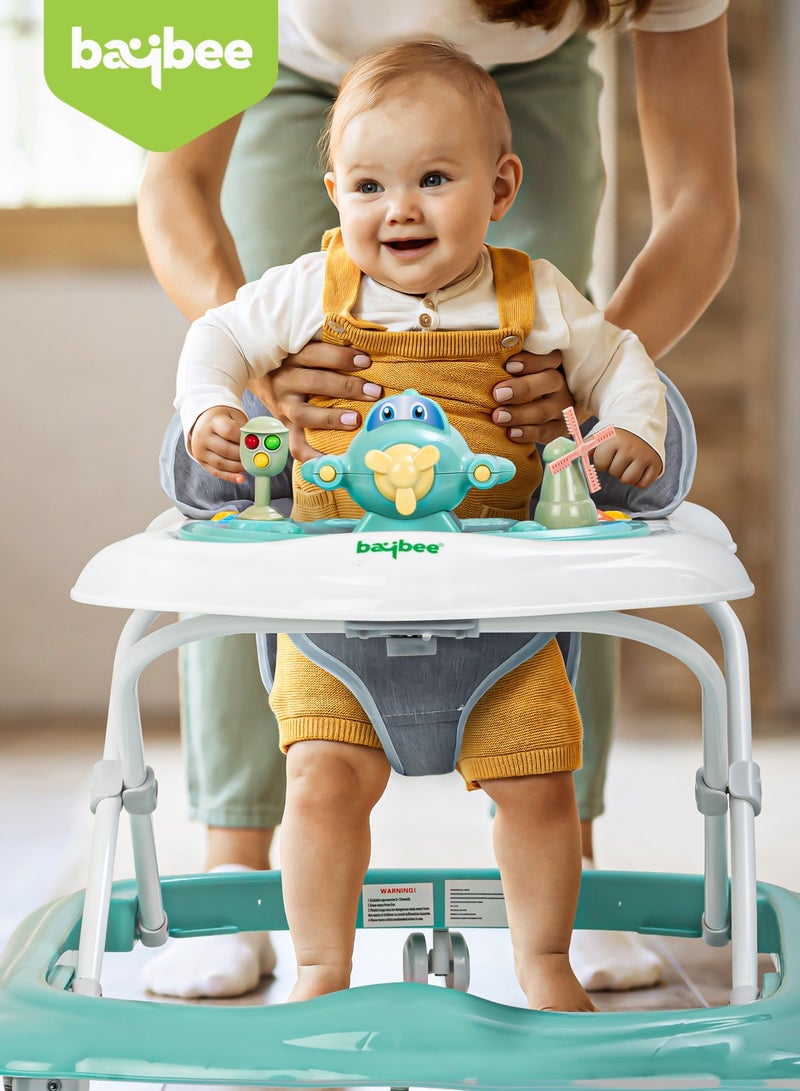 BAYBEE Hopper Baby Walker for Kids, Foldable Kids Walker with 3 Position Adjustable Height & Musical Toy Bar Activity Walker for Toddlers Walker for Baby Boy Girl 6 to 18 Months Green - Image 2