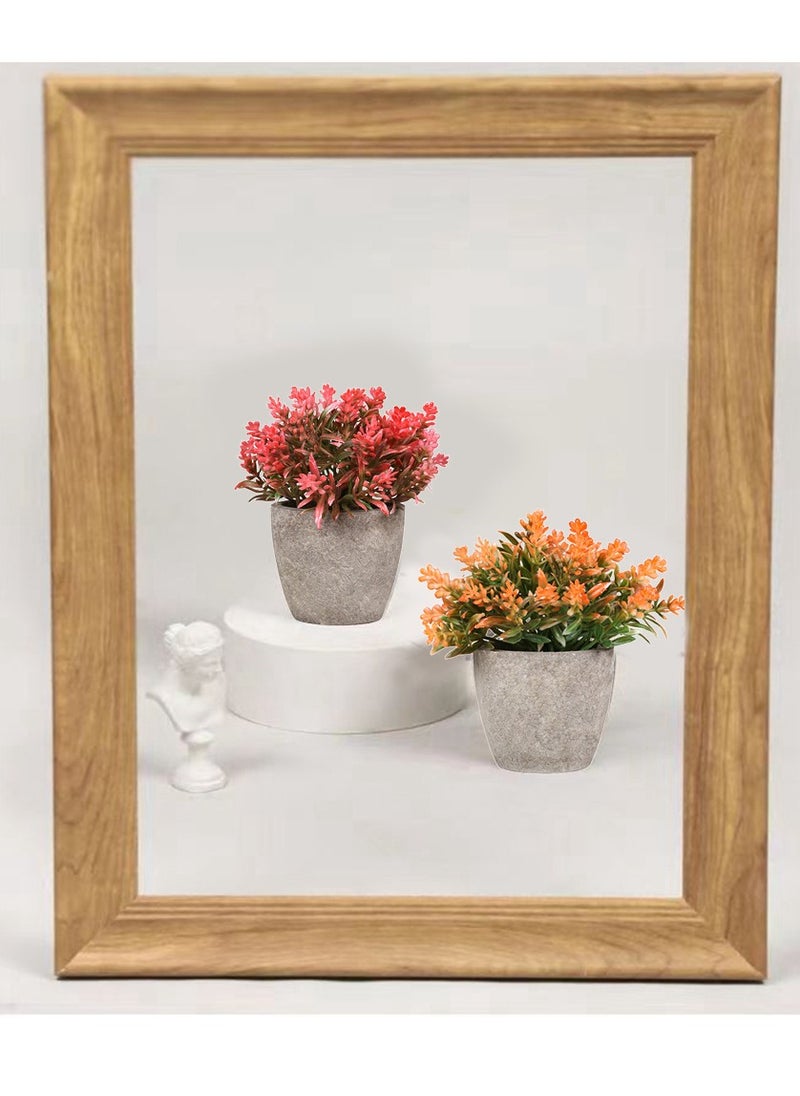 HomarKet - 6 Pcs Mini Artificial Potted Plants Multicolor - Image 1