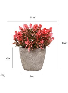 HomarKet 6 Pcs Mini Artificial Potted Plants Multicolor  - Image 3