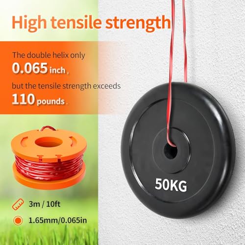 Eventronic 15 Pack WA0010 Replacement Trimmer Line Spool Compatible with Worx, 0.065 inch Trimmer Line Refills for Worx, Compatible with Worx String Trimmers (12 Line spools+3 Cap) - Image 5