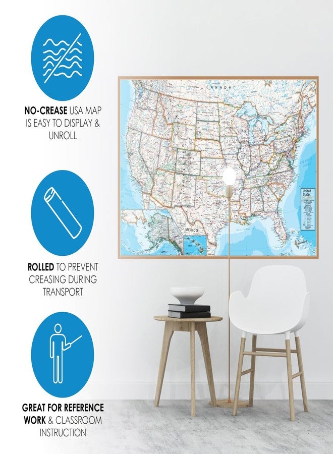 Waypoint Geographic Contemporary Series USA Wall Map, Laminated World Map Poster, Educational Wall Art For Home, Classroom, or Office, Unique Gifts, 24” x 36” - Image 5
