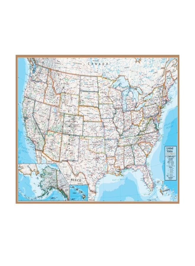 Waypoint Geographic Contemporary Series USA Wall Map, Laminated World Map Poster, Educational Wall Art For Home, Classroom, or Office, Unique Gifts, 24” x 36” - Image 1