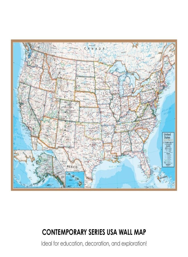 Waypoint Geographic Contemporary Series USA Wall Map, Laminated World Map Poster, Educational Wall Art For Home, Classroom, or Office, Unique Gifts, 24” x 36” - Image 2