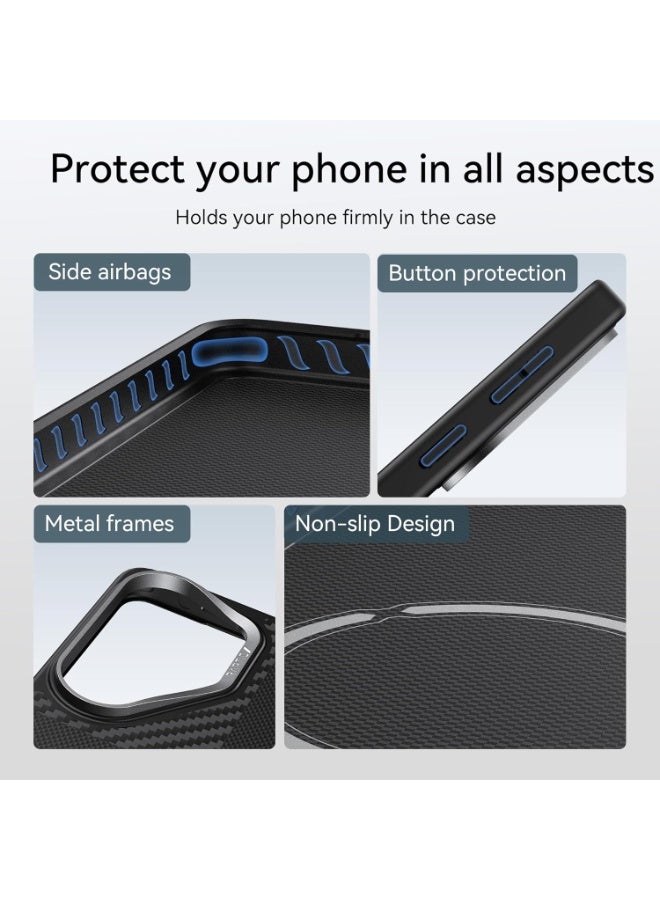 RAPTIC حافظة أراميد دوال لهاتف سامسونج جالاكسي S26 ألترا [متوافقة مع MagSafe] ألياف أراميد 1500D [مُختبرة ضد السقوط بمعيار عسكري حتى 13 قدم] غلاف هجين مع ممتص صدمات TPU - كهرمان السكون - Image 5