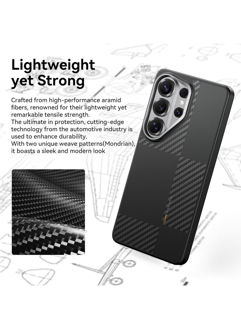 RAPTIC حافظة أراميد دوال لهاتف سامسونج جالاكسي S26 ألترا [متوافقة مع MagSafe] ألياف أراميد 1500D [مُختبرة ضد السقوط بمعيار عسكري حتى 13 قدم] غلاف هجين مع ممتص صدمات TPU - كهرمان السكون - Image 2