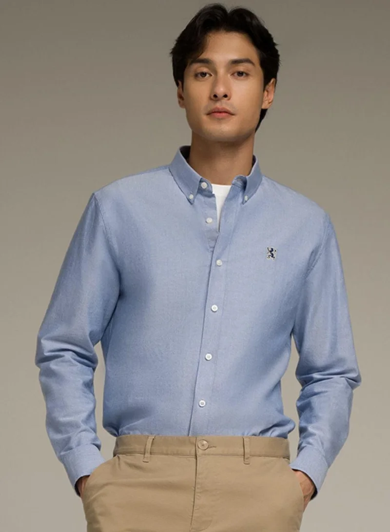 GIORDANO Men's Oxford Long Sleeve Shirt