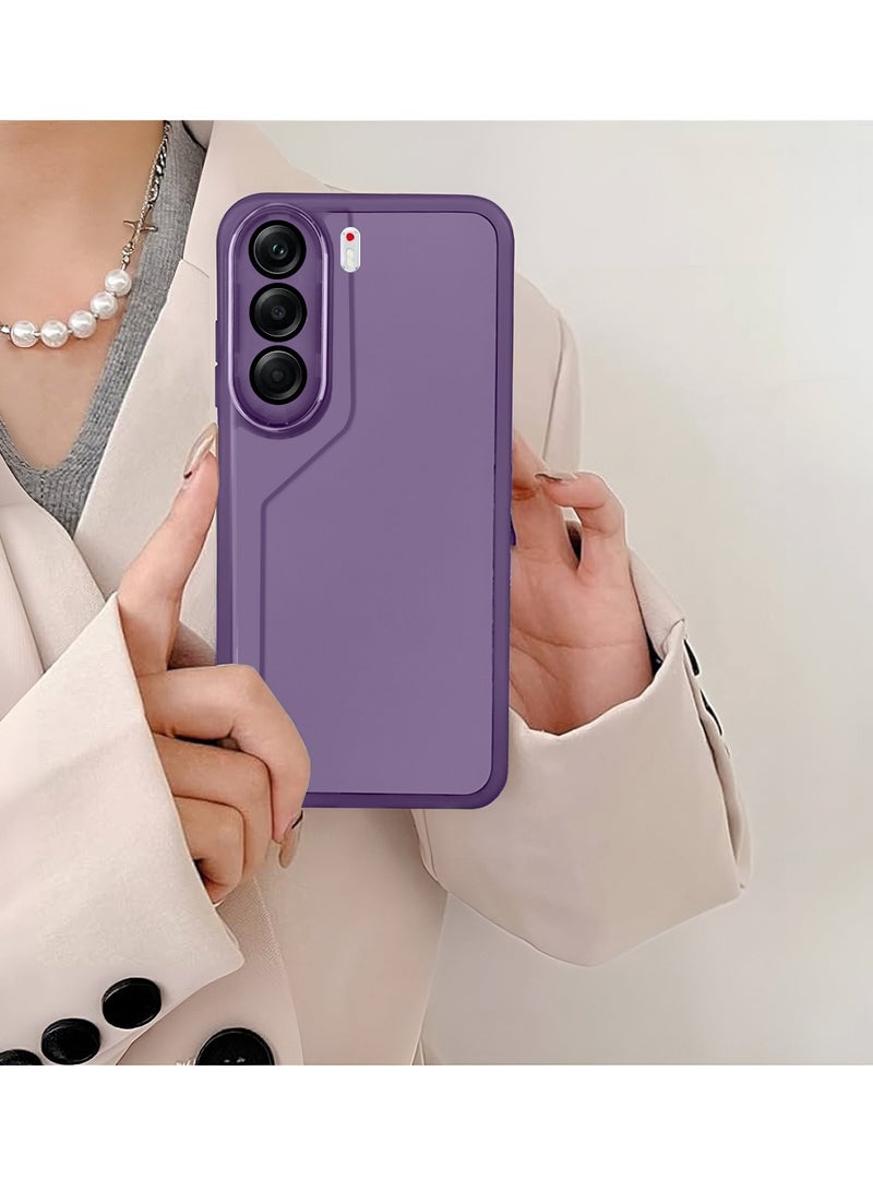 Wtech Tecno Camon 40 Pro 5G 2025 Soft Transparent TPU Camera Lens Protection Silicone Ultra Thin Phone Stylish Electroplated Camera Border Back Case Cover - Eggplant Purple - Image 4