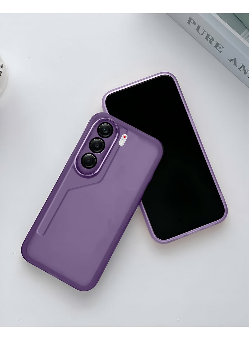 Wtech Tecno Camon 40 Pro 5G 2025 Soft Transparent TPU Camera Lens Protection Silicone Ultra Thin Phone Stylish Electroplated Camera Border Back Case Cover - Eggplant Purple - Image 2