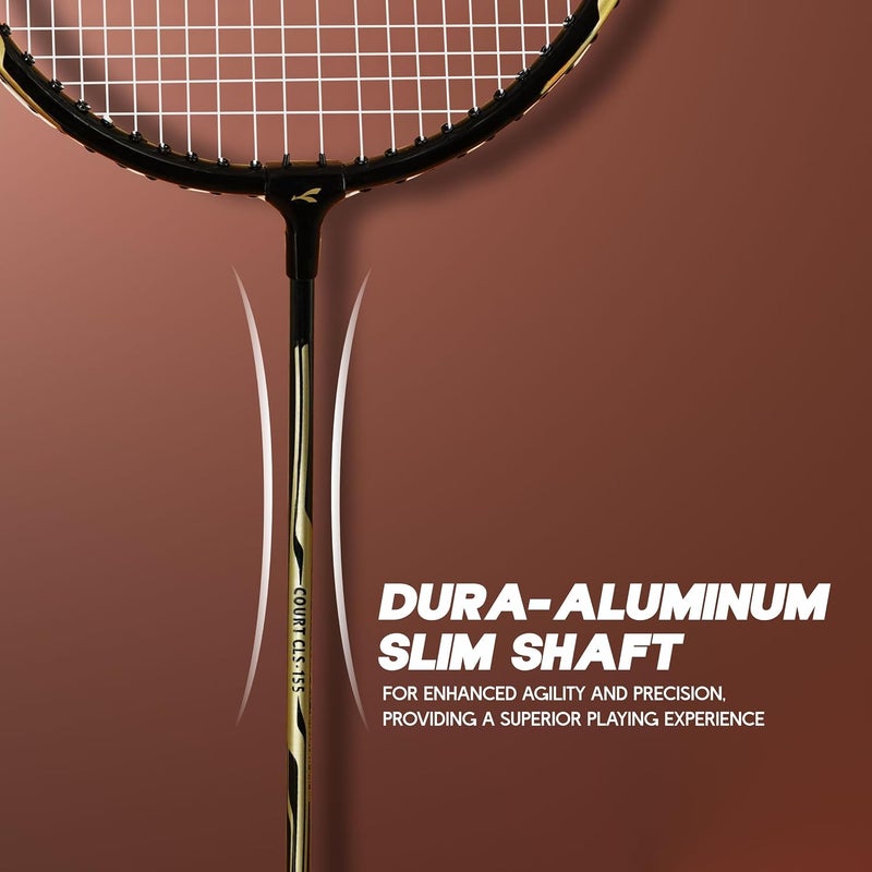 KONEX Aluminium Badminton Racquet | Optimized String Tension, Ergonomic Grip & Durable Frame | Full Cover Included - Black (Pack of 2) - Image 3