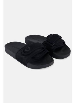 Kids Girl Medium Slip On Slides, Black