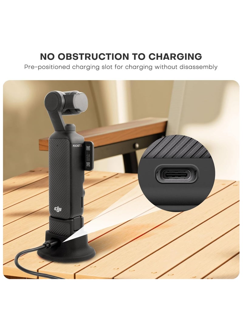 Camera Mount Stand Base for DJI Osmo Pocket 3,Wider Non-Slip Stable Desktop Mount,Silicone Base Gimbal Support Adapter Stabilizer for Osmo Pocket 3 Action Camera Accessories  - Image 4