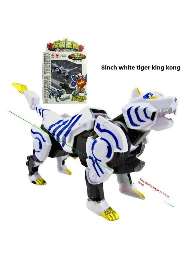 لعبة God Beast King Kong 6 خمسة في واحد يمكن تقسيمها إلى لعبة تشوه النمر الأبيض والنمر الأخضر وميكا للأطفال الأولاد - اللون: 3807 بازلتية 14 بوصة - Image 2