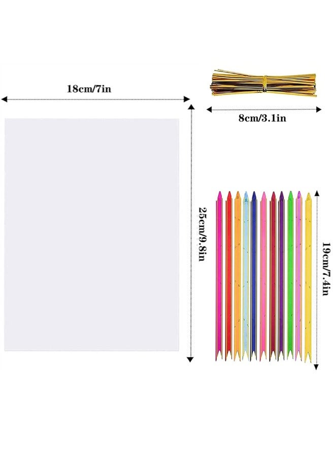 100 Pcs Cellophane Bags, Clear Cello Gift Bags, 100 Pcs Treat Bags with Twist Ties and Ribbons Bows, Party Favor Candy Bags for Bakery, Popcorn, Cookies, Candies, Dessert, 18*25cm  - Image 2